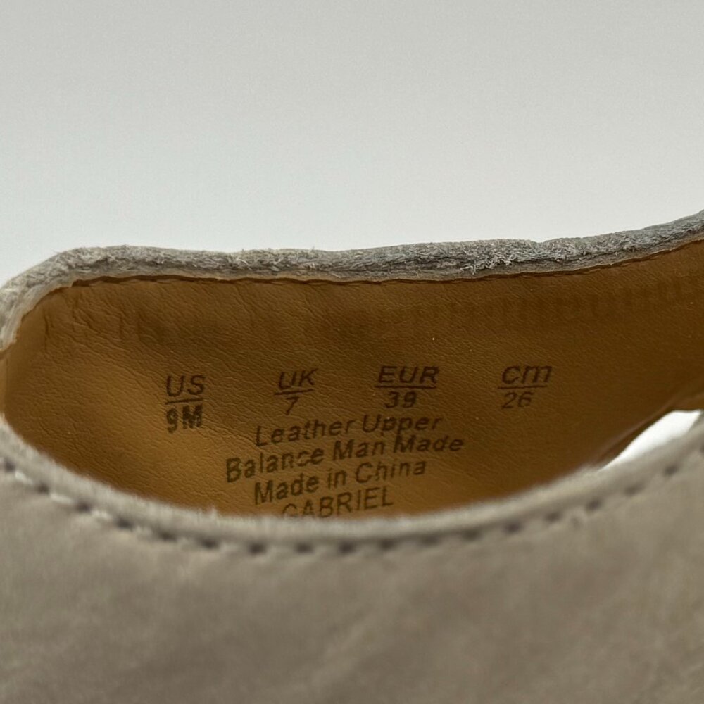 👡 EUC Franco Sarto Gray Suede Peep Toe Cork Platform Sandals - Picture 6 of 8